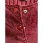 JOHN PAUL RICHARD Uniform Collection Women’s Small Leather & Knit Cardigan Sweat Red Photo 10