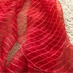 Red Sheer Shawl Scarf Photo 2