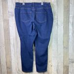 Bobbie Brooks Size 3X Blue Denim Stretch Jeans w/Coin Pocket Faux Front … Photo 1