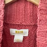 Anthropologie Maeve Pink Chunky Knit Oversized Mock Neck Sweater Photo 2