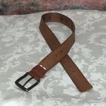 Fossil  Leather Western Boho Brown Belt Antique Gold Studs Detail Small Photo 11