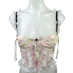 For Love & Lemons NEW Winifred Bustier Floral Ruffle Sleeveless Corset Top XS Photo 0