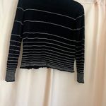 Dana Buchman  Navy and White Button-Up Top Photo 4