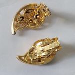 Vintage Fuschia Pink Regency Diamante Gold Tone Clip Photo 6