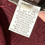 Maggie Barnes Maggie McNaughton women’s plus size 2X sheer maroon long sleeve paisley buttons Photo 6