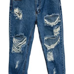 One Teaspoon  Women's Super Baggies Jeans Sz 26‎ Pacifica Blue Tapered Distressed Photo 0