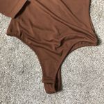 NWT Song of Style Foley Bodysuit One Sleeve in Chocolate Brown Size Small Photo 3
