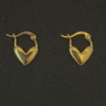 18K Gold Plated Love Heart Hoop Earrings for Women Photo 0