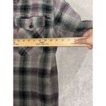 Free People ‎ We the Free Anneli Plaid Shirt Jacket S Purple Green  Oversized EUC Photo 6