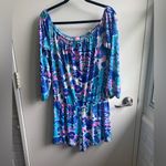 Lilly Pulitzer  Lana Off‎ The Shoulder Romper large coastal preppy vacation Photo 1