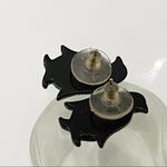 Vintage Faux Pearl Belly Penguin Earrings Black Photo 4