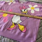 Disney Parks rare Daisy Duck Knit Sweater Purple Floral Pattern 2X heavy crew Photo 6