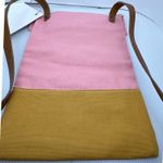 ROAM by 42 Pressed Travel Bag Crossbody Pink Mustard Canvas Purse Photo 2