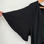 We Wore What  Black Cutout Asymmetrical Midi Dress size Large Stretch NWT Photo 5