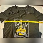 SheIn  Curved OXL Nashville Music City Black Top‎ Safety Pins Guitar Graphic Photo 7