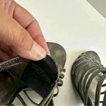 New York Transit  Sandals Shoes‎ Women’s Size 6 Jeweled Bronze Color Caged Heels Photo 4