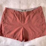 Natural Reflections plus size twill cotton shorts coral Terracotta mid rise Photo 0