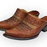 Old Gringo x Anthro π€ Stud Snip Toe Cowboy Boots Clogs π€ Mango Leather π€ 7.5M Photo 7