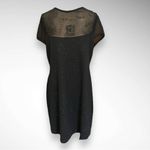 Bebe Black Illusion Rhinestone Logo Glittery Bodycon Dress XL | NWT Photo 2