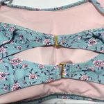 BluC Womens Plus Size 3X Bikini Bathing Suit Top Off Tie Shoulder Strap Floral Photo 6