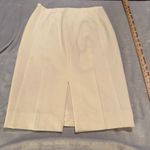 White House | Black Market Ivory Pencil Skirt sz 2 knee length slit career office Photo 2