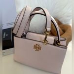Tory Burch  Britten Mini Satchel Crossbody– Delicate Pink Leather Sold Out NWT Photo 2