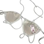 No Boundaries  Womens Bikini Top Sz S 3 5 White String Removable Pads Juniors‎ Photo 2