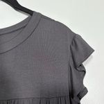 Alya  Women's Black Minimalist Boho Tiered Mini Dress - Size Small - Casual Goth Photo 1