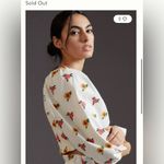 Anthropologie STUNNING Farm Rio Embroidered Flowers Crop Top and pant set XL EUC Photo 1