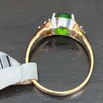 Vintage Emerald Green Birthstone Cubic Zirconia CZ Stone Gold Photo 7