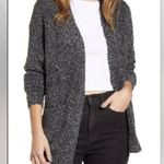 BP Bouclé Super Soft Cardigan Gray Kitten Black Marled Warm Oversized Small Photo 0