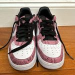 Nike  Air Force 1 by You ID Snakeskin Pink white White Black size 7 Photo 0