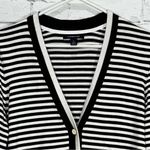 Lands' End Lands’End Cardigan Women 100% Cotton Strips Sweater Size L Photo 3