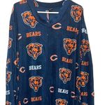 NFL Chicago Bears Football Onsie Footed Soft Fleece Unisex Pajamas Photo 1