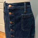 J.Crew  Denim Button-Front Denim Skirt on Medium Wash Size 32 Photo 2