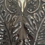 NWT Verte Black Sequin Mesh Bodycon Dress Large Beaded Halter Red Dress Boutique Photo 10