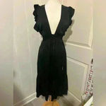 Revolve x Stillwater Silk Cupro Silky Jessie Black Dress Midi Satin Medium $289 Photo 1