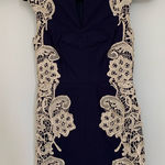 Paper Dolls Women’s  Navy Blue Dress Size 4 White Lace‎ Detailing Photo 0