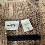 Daytrip Buckle Chunky Ribbed Quarter Zip Long Sleeve Pullover Sweater Brown - XS Photo 4