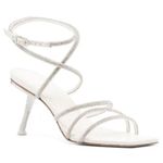Cult Gaia  Isa 70mm Leather Rhinestone Strappy Heels Sandals Size 40.5 US 10.5 Photo 1