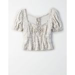 American Eagle ✨ OUTFITTERS Women’s Short-sleeved Smocked Sz Large Top✨ Photo 3