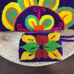 Colombian Wayuu Purple Butterfly Flowers Handmade Purse Bag & Coin Purse Artisan Photo 1
