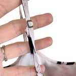 Banana Republic Pink Black White Spaghetti Strap Ruffled Tiered Mini Dress Sz LP Photo 5