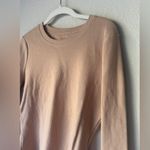 Nuuds Long Sleeve Ribbed Crewneck Bodysuit Nude Cinnamon Tan Size L Photo 5