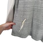 Talbots T by  Grey Striped Sweatshirt Pockets Capsole Minimalist Office Womens 2x Photo 1