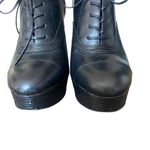 Elie Tahari  Winston Black Leather Platform Lace Up Booties size 36 size 6 Photo 2