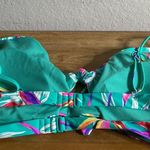 No Boundaries Women’s Juniors Green Tropical Front Tie Bikini Top Size XL Extra Large (15-17) Photo 5