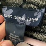 Susan Graver  black Lace cardigan metallic embellishment open duster blazer S Photo 2