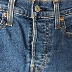 Levi's Wedgie Skinny Dark Blue Wash Button Fly Raw Hem Jeans 26 Photo 3