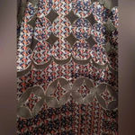 BCBGMAXAZRIA  Sheer Black Boho Intricate Floral Print Kimono With Cap Sleeves; OS Photo 5